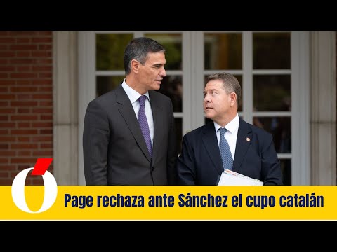 Page rechaza ante Sa?nchez el acuerdo con ERC y le propone una ley de armonizacio?n fiscal