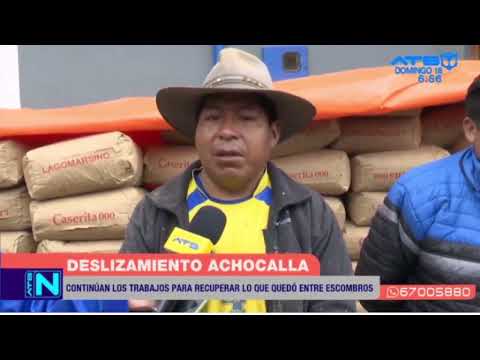 Familias que fueron afectadas por deslizamientos en Achocalla piden ayuda