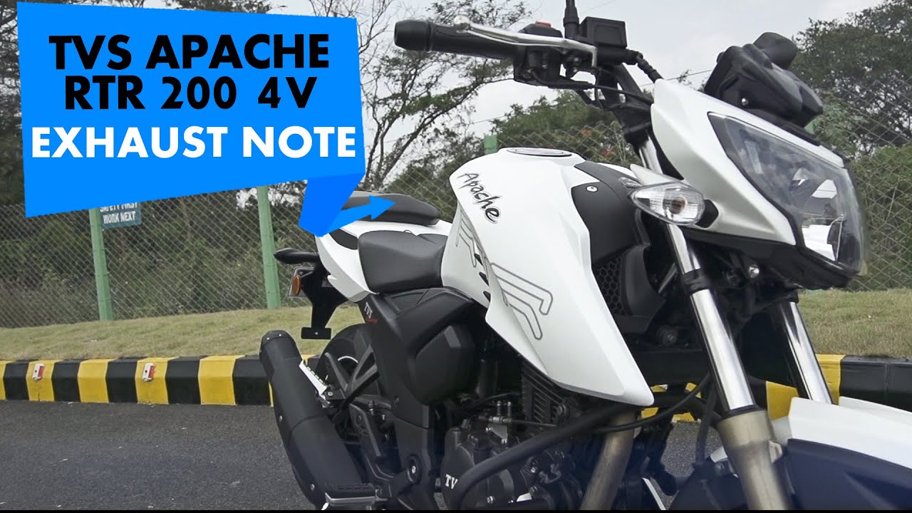 New TVS Apache RTR 200 4V Stock Exhaust Note : PowerDrift