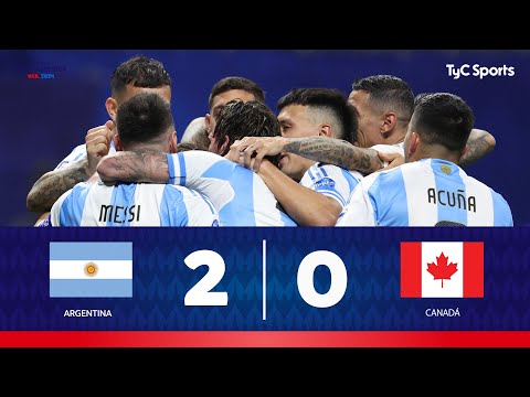 Argentina 2 - 0 Canadá | Copa América 2024 | Julián y Lautaro le dieron el triunfo a la Selección