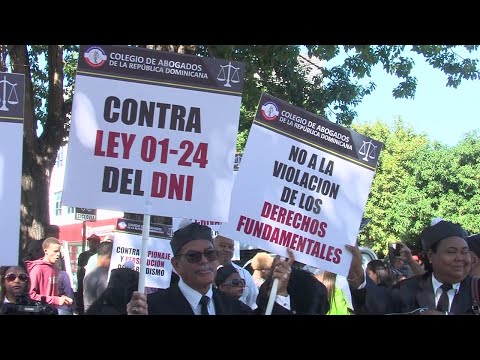 Vociferando “democracia y libertad”, abogados protestan contra ley crea la DNI
