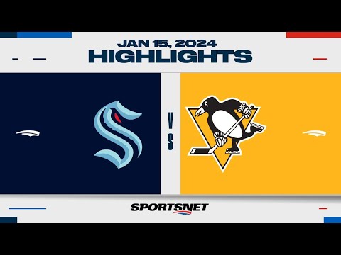 NHL Highlights | Penguins vs. Kraken - January 15, 2024