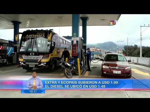 Precio de combustibles se incrementó en Ecuador
