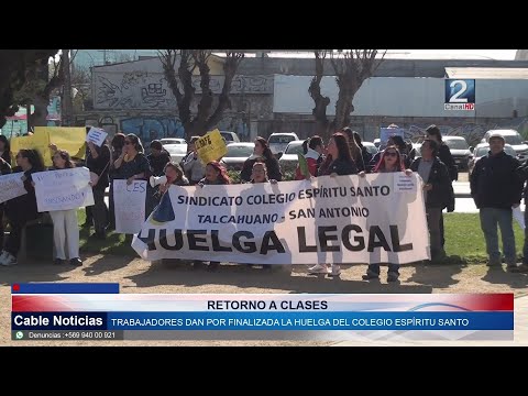 01 AGO 2024 Retorno a clases,  trabajadores dan por finalizada la huelga del colegio Espíritu Santo