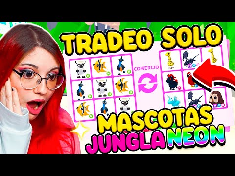 TRADEO SOLO *NUEVAS MASCOTAS DE JUNGLA NEÓN* y NO CREERÁS LO QUE CONSIGO... ROBLOX