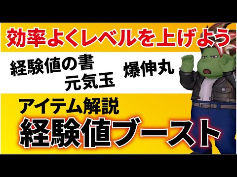 【ドラクエ１０】初心者さん、復帰勢経験値ブーストアイテム、爆伸丸、修練の心得、経験値の通帳どれ使ったらいい？経験値の通帳+２のうまみは？