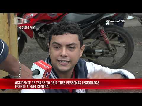 Accidente frente a Enel Central dejó 3 personas lesionadas - Nicaragua