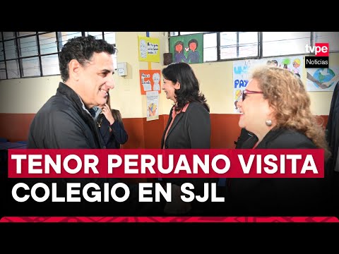 Sinfonía por el Perú: Juan Diego Flórez visita colegio en SJL para escuchar a niños de orquesta
