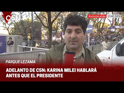 C5N en PARQUE LEZAMA: ADELANTO exclusivo del DISCURSO de MILEI