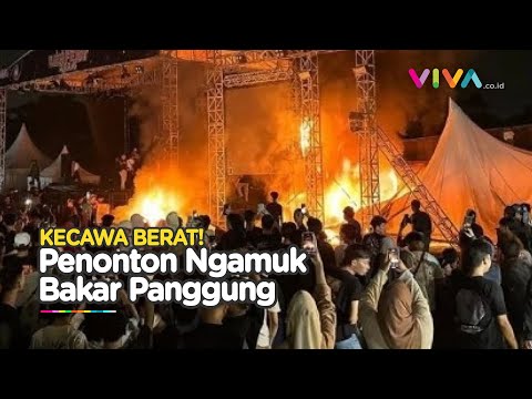 Panggung Konser Guyon Waton Berujung Aksi Pembakaran, Ini yang Terjadi