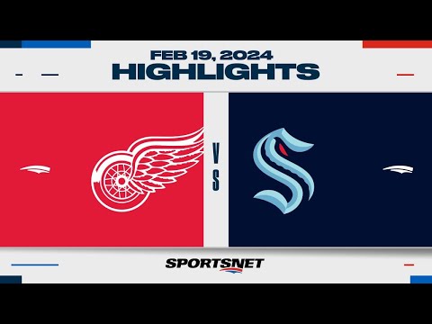 NHL Highlights: Red Wings vs. Kraken - February 19, 2024