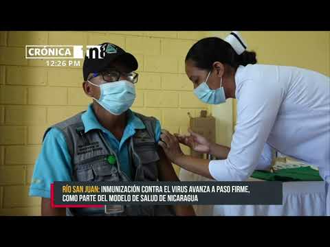 Aplican la vacuna AstraZeneca en Río San Juan - Nicaragua