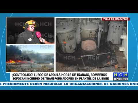 Se reporta fuerte incendio en Planta de equipos de la EEH en Amarateca