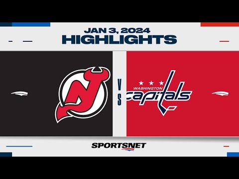 NHL Highlights | Devils vs. Capitals - January 3, 2024