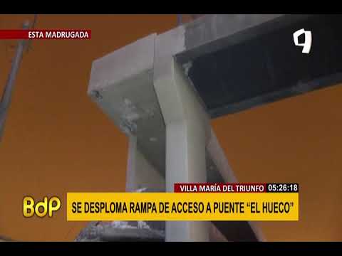 Se desploma rampa de acceso a puente “El Hueco” en VMT (1/2)