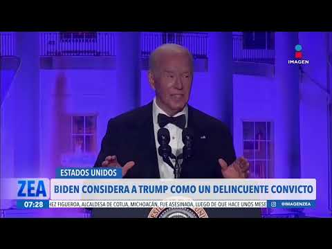 Joe Biden considera a Donald Trump como un delincuente convicto | Noticias con Francisco Zea