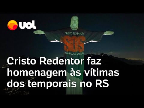 RS: Cristo Redentor faz homenagem às vítimas das chuvas no Rio Grande do Sul: 'Unidos em oração'