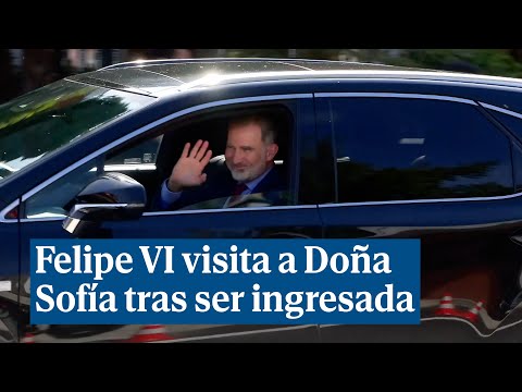 Felipe VI, tras visitar a Doña Sofía en la clínica: Está animada y con ganas de volver