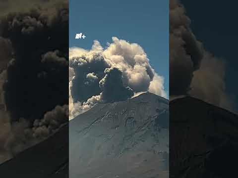 Sorprende nueva exhalación de ceniza del Popocatépetl #nmas #volcan #popocatepetl #shorts