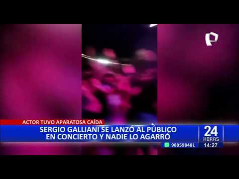 Sergio Galliani tras aparatosa caída en concierto: “no fue para nada grave” (3/2)