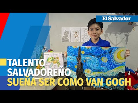 Niño pintor salvadoreño sueña ser como Van Gogh