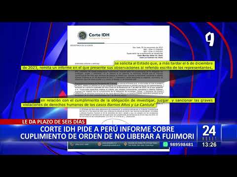 CDIH solicita al Estado informe sobre el caso de indulto a Alberto Fujimori