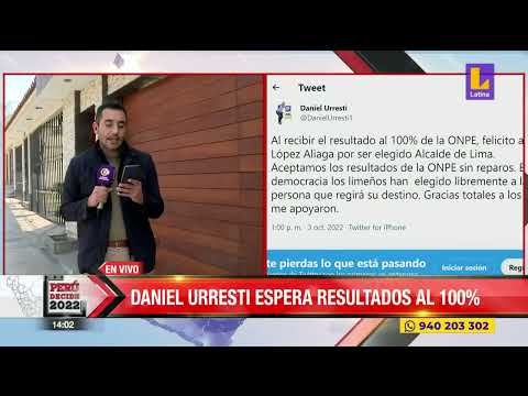 Daniel Urresti saluda a Rafael López Aliaga como virtual alcalde de Lima