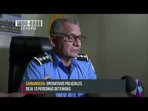 13 sujetos capturados en los operativos policiales de Chinandega - Nicaragua