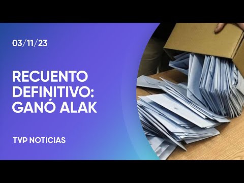 Recuento definitivo en La Plata: ganó Alak