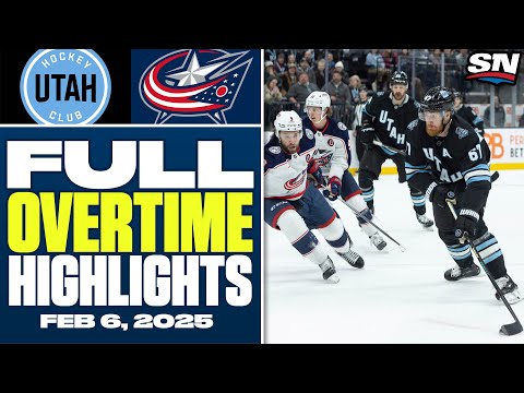 Utah Hockey Club at Columbus Blue Jackets | FULL Overtime Highlights - February 6, 2025