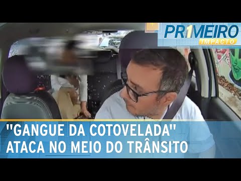 “Gangue da cotovelada” ataca táxi para roubar celular de passageiro | Primeiro Impacto (23/09/24)