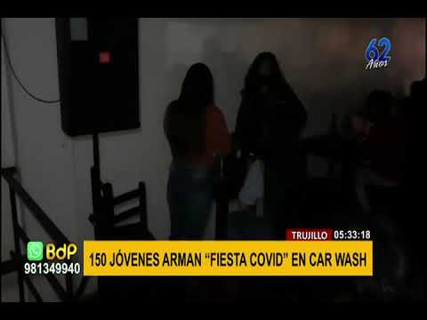 150 jóvenes  y menores de edad fueron intervenidos en una fiesta-COVID en Trujillo