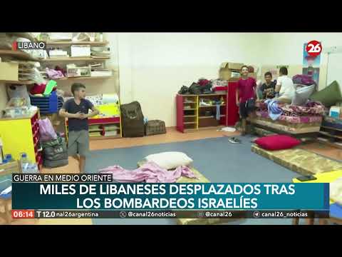 MEDIO ORIENTE | Miles de libaneses desplazados tras los bombardeos israelíes