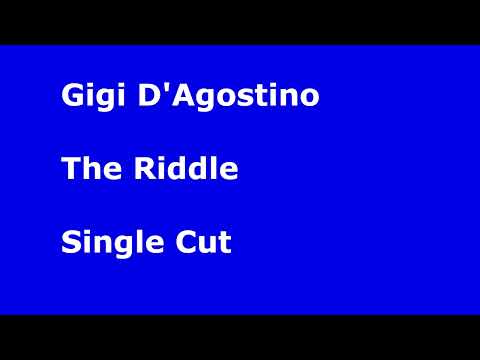 Gigi D'Agostino The Riddle Single Cut