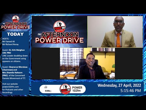 The Afternoon Power Drive - Mr Fareed Ali - April 27th 2022