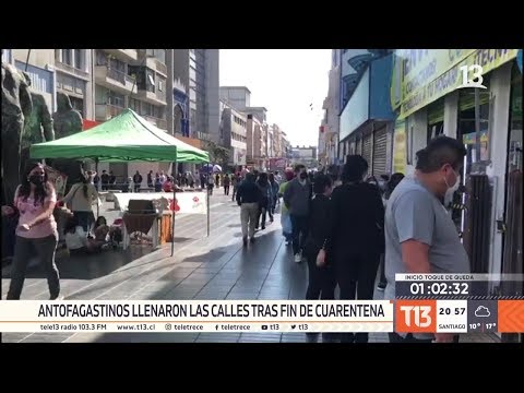 Antofagasta: Personas llenaron las calles tras fin de la cuarentena