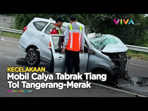 Ngantuk di Tol! Mobil Calya Tak Berbentuk, Korban Auto Sekarat