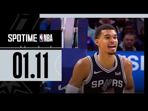 [SPOTIME NBA] 웸반야마, 21분 출전 트리플-더블 샌안토니오 vs 디트로이트 & TOP5 (01.11)