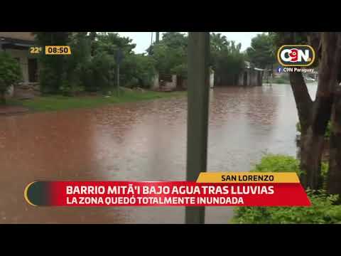 Bajo agua: Barrio Mitã' i se inunda tras las lluvias intensas