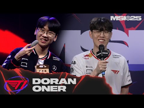 T1 Doran, Oner 인터뷰 | BLG vs T1 | 07.06 | MSI 2025