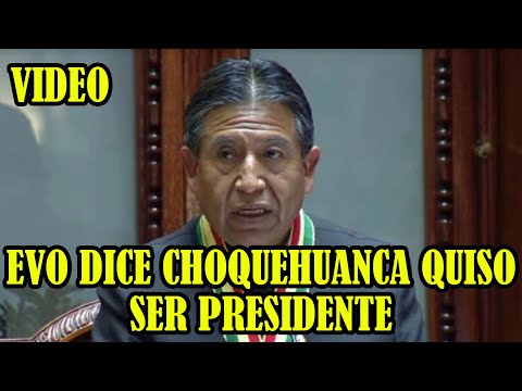 EVO MORALES MUESTRA VIDEO DE CHOQUEHUANCA DONDE BUSCA POSTULAR PRESIDENCIA POR OTRO PARTIDO 2020..