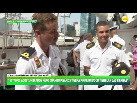 Llegó el buque escuela español Juan Sebastián de Elcano - Carlos Ameyugo y Carlos Romero Ruíz