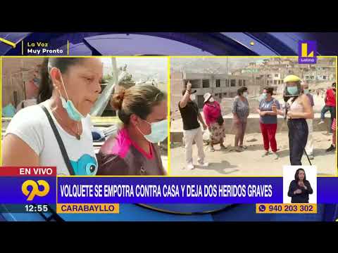 ? Tráiler se empotra contra casa y deja dos heridos graves | Latina Noticias