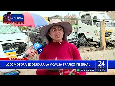 El Agustino: Locomotora se descarrila y causa tráfico