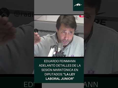 Eduardo Feinmann adelantó detalles de la sesión maratónica en Diputados: La ley laboral junior