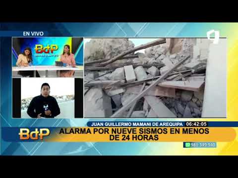 BDP Alarma en Arequipa por sismos