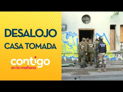 El caótico desalojo de casa tomada en Santiago Centro - Contigo en la Mañana