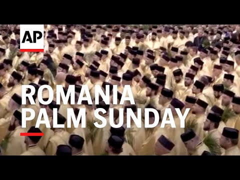 Romania's Christian Orthodox church holds large procession in Bucharest ahead of Palm Sunday