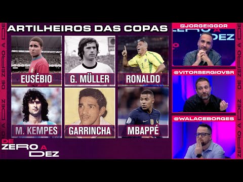 QUEM FOI O MELHOR ARTILHEIRO DAS COPAS DO MUNDO? CRAVAMOS! | DE ZERO A DEZ