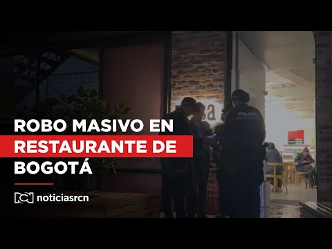 Buscan identificar a delincuentes que perpetraron robo masivo en restaurante del norte de Bogotá